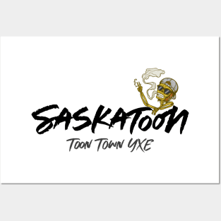 Saskatoon Toon Town YXE Chillin' Cartoon Skeleton Posters and Art